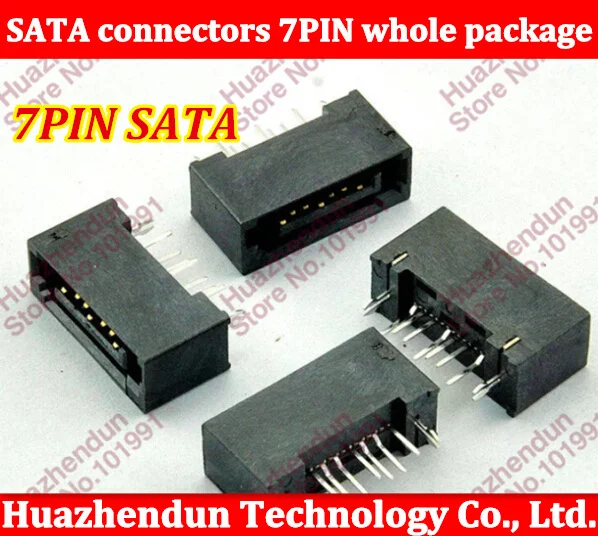Разъемы SATA 10 шт./лот 7 контактов полный комплект с гнездом harpoons расположенным