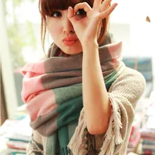 Winter Scarf Women Men Luxury Brand Designer 2016 Tartan Cashmere Winter Warm Square Plaid Wool Shawl
