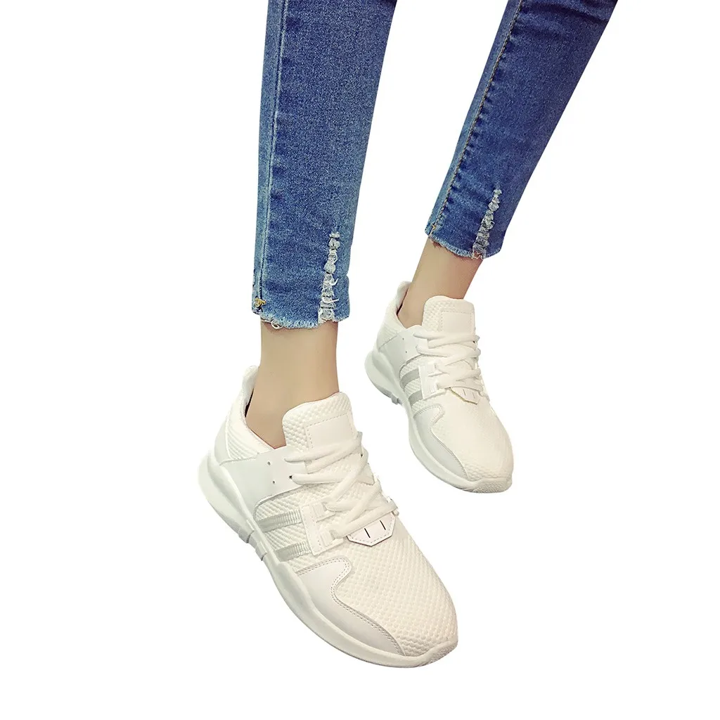 

Women's Sneakers 2019 running shoes lace up Spring Summer breathable sneakers Running Shoes Flat Breathable Casual Shoes#g4
