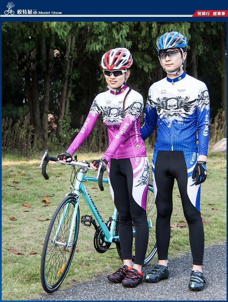 Mountainpeak для верховой езды длинный костюм Велоспорт с длинным рукавом комплект Велосипедный Спорт костюмы для мужчин и женщин