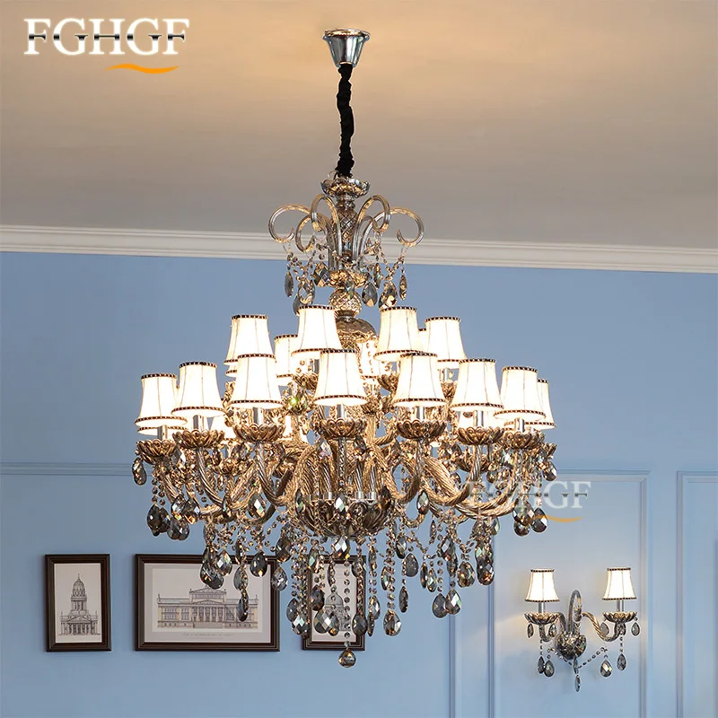 Modern Crystal Chandelier Light Luxury Chandeliers Lamp Clear Color Candle Lighting Lustre E14 E12 for living room Bedroom Hotel (3)
