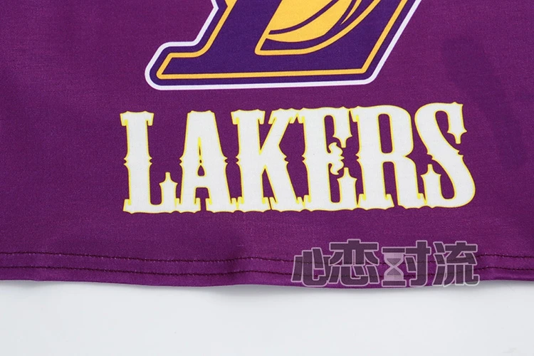Укороченные топы для девушек с принтом Топ для женщин Harajuku Летний стиль Lakers Camisolas Баскетбольная одежда Спортивная