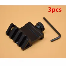 45 градусов угол тактический прицел крепление алюминиевый офсетный 4 слота боковой рельс прицел RTS Rail Airsoft 45 мм Пикатинни лазерный адаптер