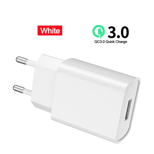 VOXLINK USB Charger 3.0 18 W Fast phone Charger for iPhone X xs 8 7 iPad Samsung Galaxy s8 s9 s10 Galaxy HTC Xiaomi Huawei Nexus - Тип штекера: White-EU