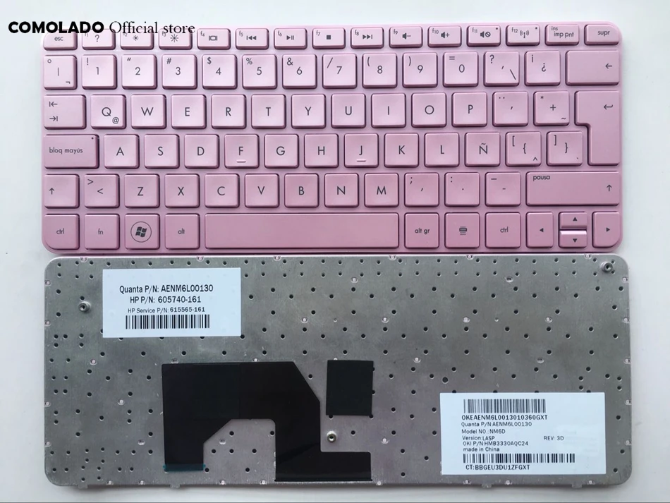 LA Latin For Hp Mini 210-1000 210t-1000 210-1000vt 2102 Pink laptop keyboard  LA Layout