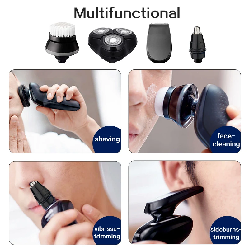 Preise TINTON LEBEN Männer der 4D Elektrische Rasierer 4 IN 1 Bart Trimmer Wiederaufladbare Rasierer für Männer Rasieren Maschine Gesicht Pflege elektrische Rasierer