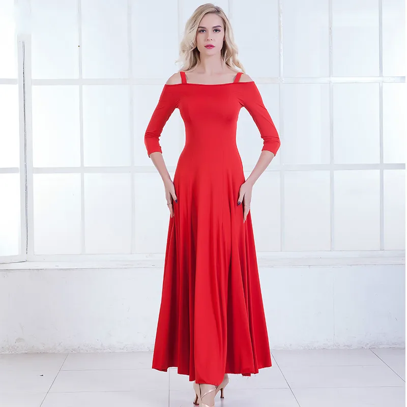 Modern Dance Ballroom Dancing Dress Women Standard Ballroom Dance Dress for Waltz/tango/foxtrot Performance Competition