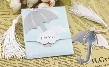 

Baby shower favor gift New In Box Umbrella Bookmark With Tassel Butterfly Bookmarks Book Mark Exquisite Gift Wedding Favors 20