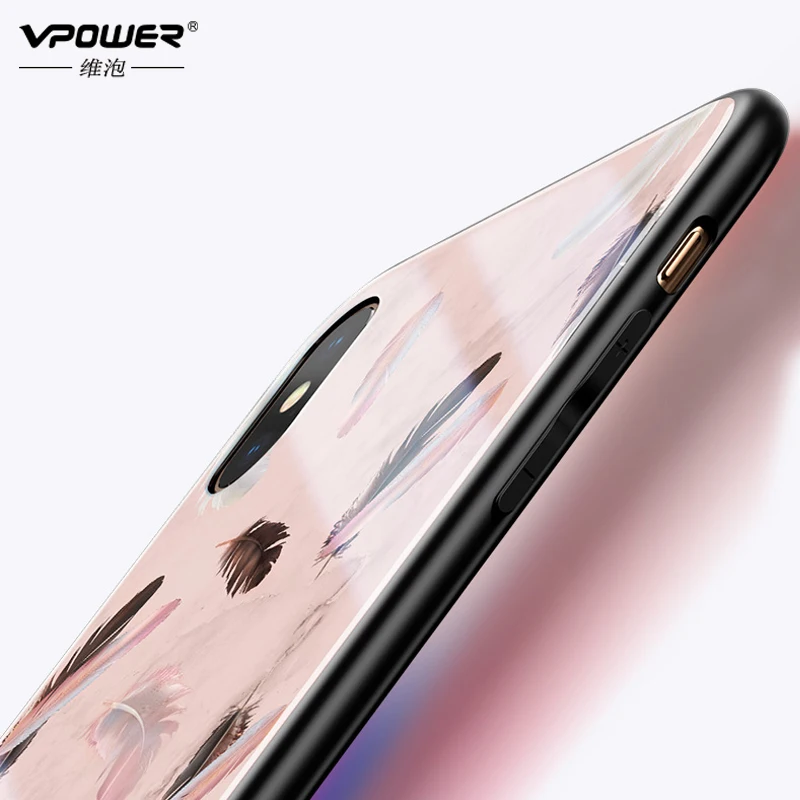 Для iPhone X XR XS Max чехол из закаленного стекла 6d для девочек взрывозащищенный