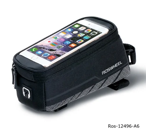 Велосипедный телефон сумка Паньер чехол держатель для 5," экран телефоны водостойкая велосипедная сумка передняя рамка труба Полиэстеровая сумка для хранения - Цвет: 12496A6