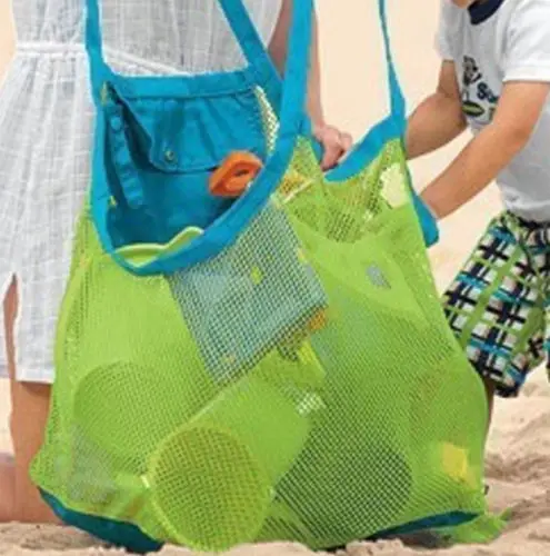 Foldable Portable Beach Bag Kids Children Mesh Storage Toy Foldable Portable Beach Bag Kids Children Mesh Storage Toy Baskets
