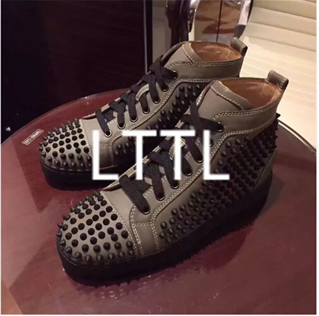 LTTL/большие размеры 39-46; chaussure homme; мужская обувь на шпильке; Стильные эспадрильи; мужская обувь с высоким берцем; осенние ботильоны на платформе с заклепками - Цвет: color 11