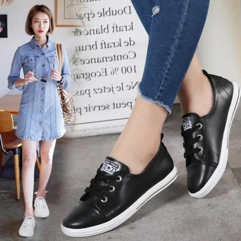 Casual Fu De Printemps Sneakers Lok Chaussures up 2 Blanc 2018 Dentelle 1 Plat Dames Femmes zgEqnw8
