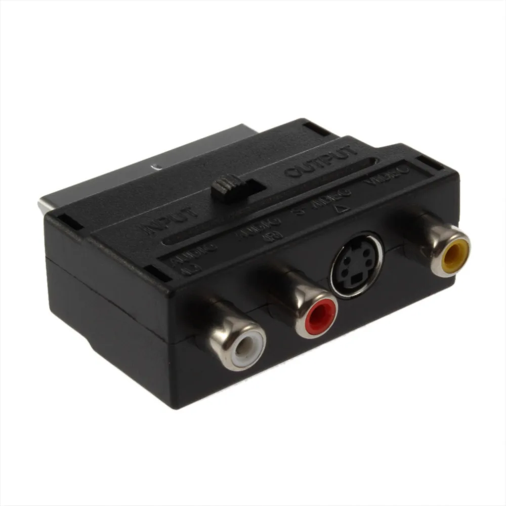 

Hot Selling RGB Scart to Composite RCA S-Video AV TV Audio Adapter Brand New Drop Shipping