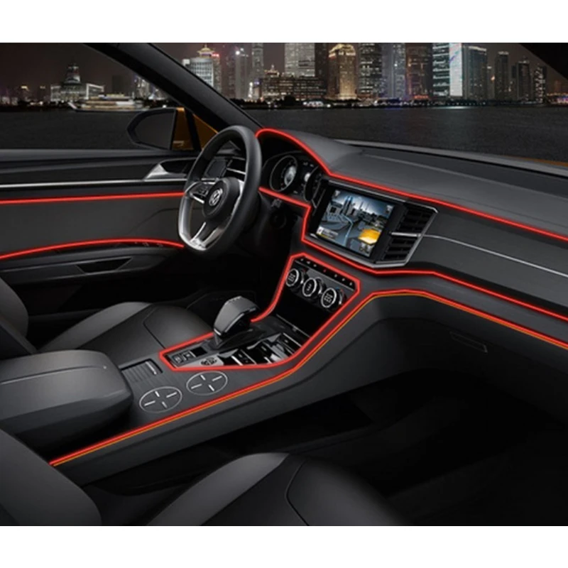Гибкая неоновая полоса для стайлинга автомобиля светильник салона Ford focus 2 3 mondeo