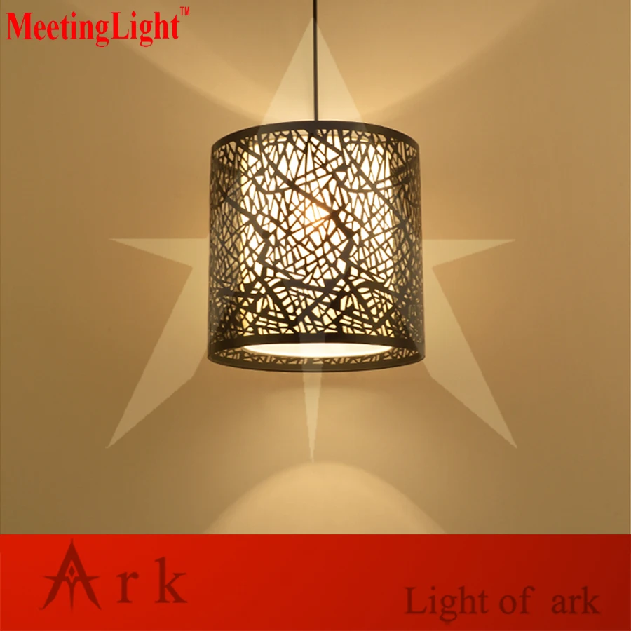 

Nordic LOFT Creative Hollow out DIA 25CM iron Residential dining bar stairs lighting industrial led pendant light