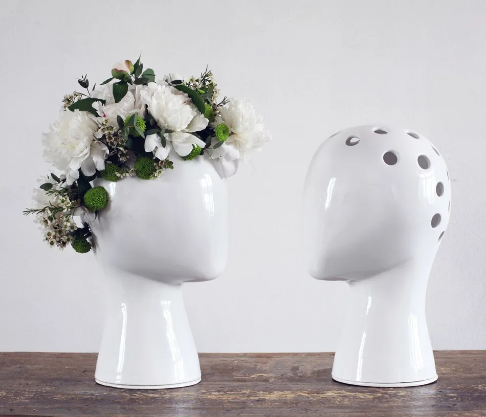 Необычные вазы. Необычные горшки для цветов. Вазы в форме головы. Необычная ваза для цветов. Горшок давид.