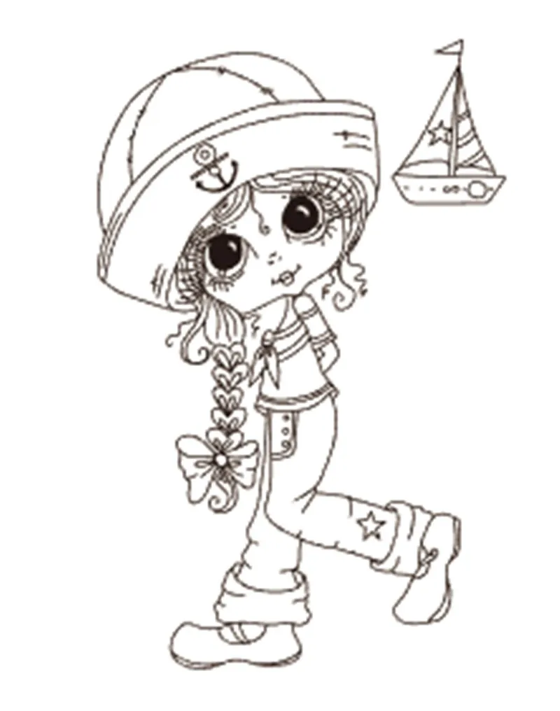 

10x6 girl Transparent Clear Stamps for Scrapbooking for DIY Card Making Cutting Crafts Stencil
