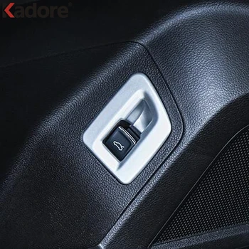 

For Volkswagen Atlas Teramont 2017 2018 2019 Carbon Fiber Car Rear Trunk Tail Box Switch Frame Trim Cover Car Accessories