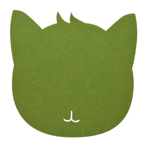 1 шт. в форме кошки антистатические войлоки Настольный коврик для мыши офисный пыленепроницаемый Настольный коврик войлочный коврик с хорошей изоляцией - Цвет: Green