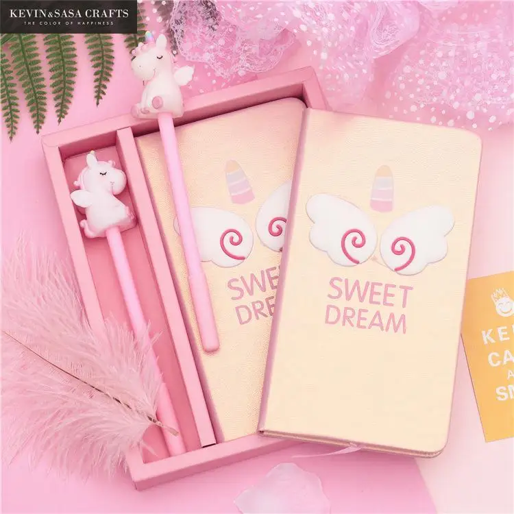 

Unicorn Notebook Gift Set Note Book With Pen Set Diary Day Planner Kawaii Journal Stationery School Supplies Study Gift Tools