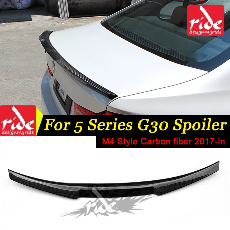 

For BMW 5-Series G30 Car tail trunk Spoiler 530i 540i 520d High-quality Carbon Fiber Rear Trunk Spoiler Wings M4 Style 2017-2018