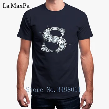 

Printing Diamond Bling &Quot;S&Quot; T-Shirt Cool O Neck Tshirt Mens Basic Solid Euro Size S-3xl T Shirt For Mens Male Tops