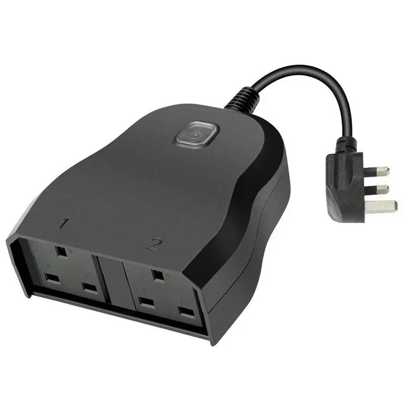 

Uk Plug Outdoor Waterproof Smart Wifi Socket 1 In 2 Out Household Remote Control Sockets Plug Portable Wireless Smart Home Acc