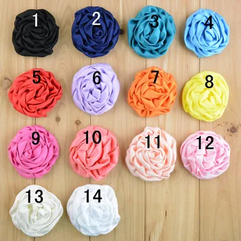 

60pcs Silk Satin Rose Flower Pin Ribbon Roses