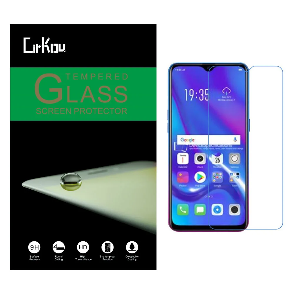 

For OPPO AX7 Pro cirkou 2.5D 0.33mm 9H Hardness Anti-Burst 100% Tempered Glass Screen Protector Protective Film