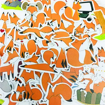 

38 PCS Cartoon cute yellow little fox Stickers Crafts And Scrapbooking stickers book Student label Decorative sticker kids toys