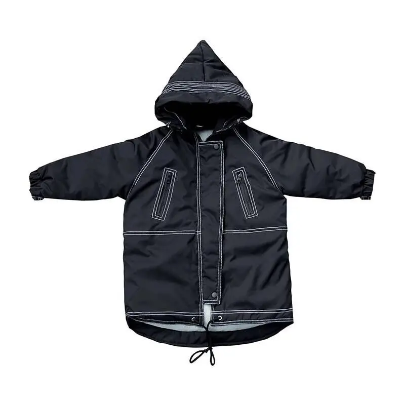 

Rlyaeiz 2018 Winter Jackets For Boys Kids Casual Letter Printed Hooded Parka Down Coats Thickening Warm Boy's Mid-long Overcoat