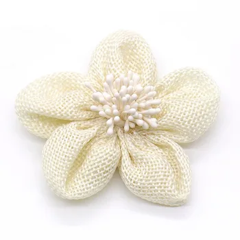 

10Pcs Natural Jute Burlap Hessian Linen Artificial Flower Handmade Vintage Wedding Chrismas DIY Accessories Rustic Decoration