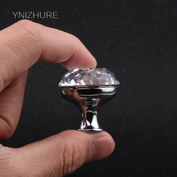 

Kitchen Handles 10pcs 30mm K9 Crystal Glass Diamond Cabinet Knob Door Handle Drawer With Screw Home Decor Furniture Hardware
