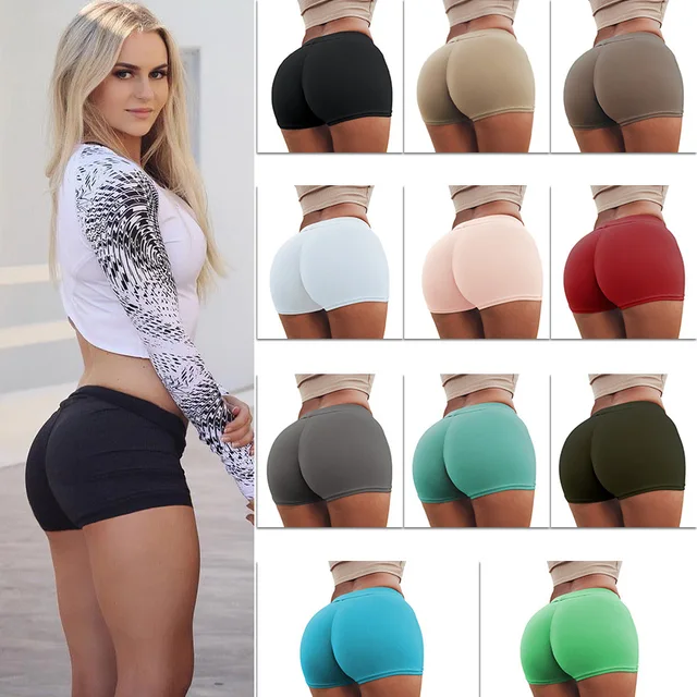 Sports Shorts Tight Compression Elastic Running Shorts Women Yoga Gym Jogging Bottoms Quick Dry Hips Up Gym Shorts Sexy