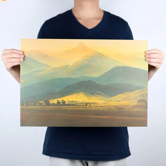 giant mountain david works world famous paintings retro nostalgia david works