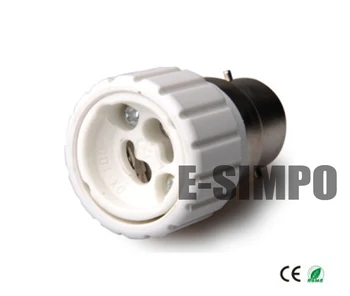 

B22 to Gu10 lamp base adapter Bayonet base to Gu10 light socket adapter CE Rohs Allow you install Gu10 lamp into B22 socket