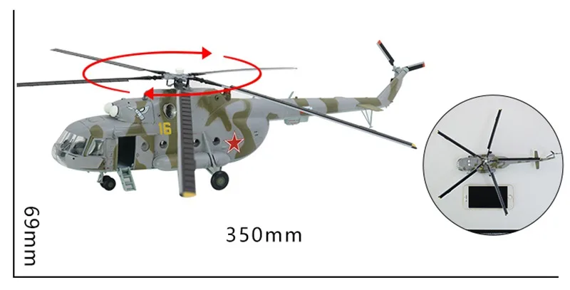 1/72 масштаб предварительно построенный Mi-17 Mi-8M хип-советская транспортная вертолет хобби готовая пластиковая модель самолета