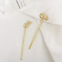 SANSUMMER, новинка, хит, модная, жемчужная, кленовый лист, золото, бохо, винтажный стиль, массивная, очаровательная, простая заколка для волос, Шпилька для женщин, ювелирное изделие