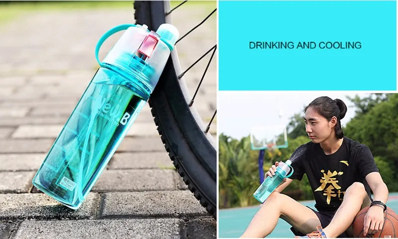 Креативная кнопочная бутылка для воды, распылительная бутылка, портативная распылительная бутылка, профессиональная Спортивная бутылка для альпинизма, велоспорта