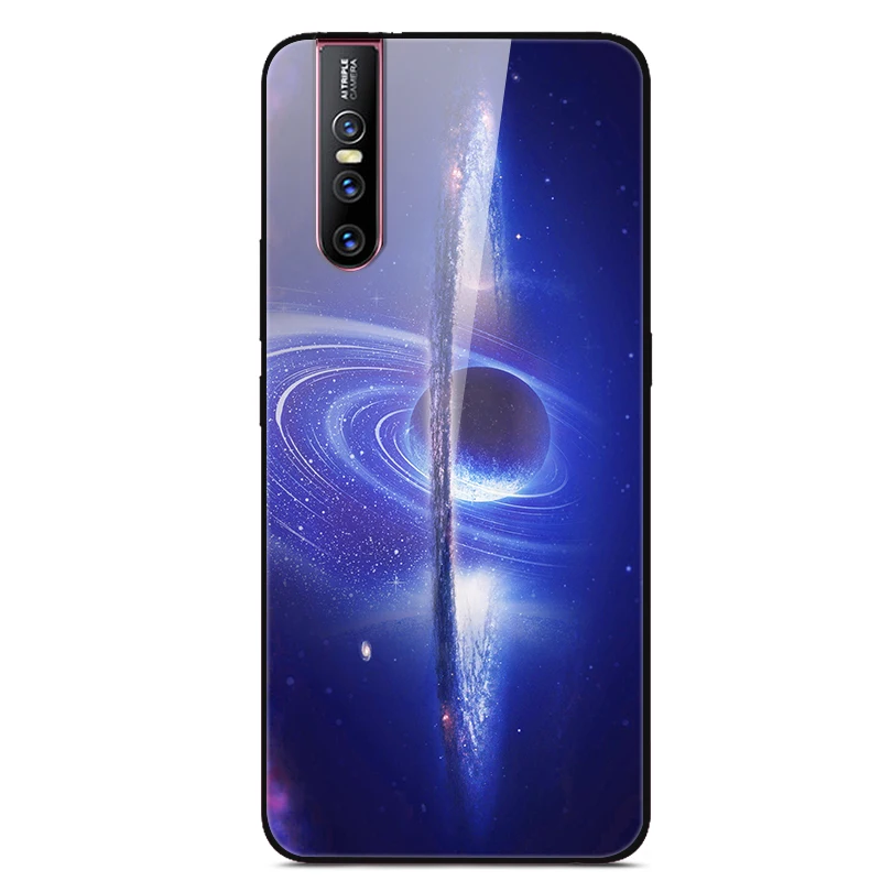 Чехол для VIVO V15 Pro, чехол VIVOV15 Pro из закаленного стекла с изображением планеты космос, стеклянный чехол на заднюю панель для VIVO V15 Pro V15Pro V 15 Pro, чехол