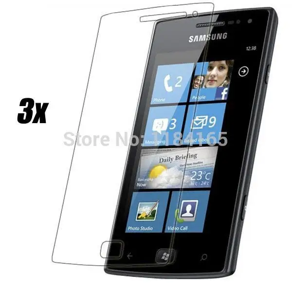 3pcs/ Lot Front Transparent LCD Screen Guard Protector for Samsung Omnia W i8350 / Focus Flash i677 Film | Мобильные телефоны и