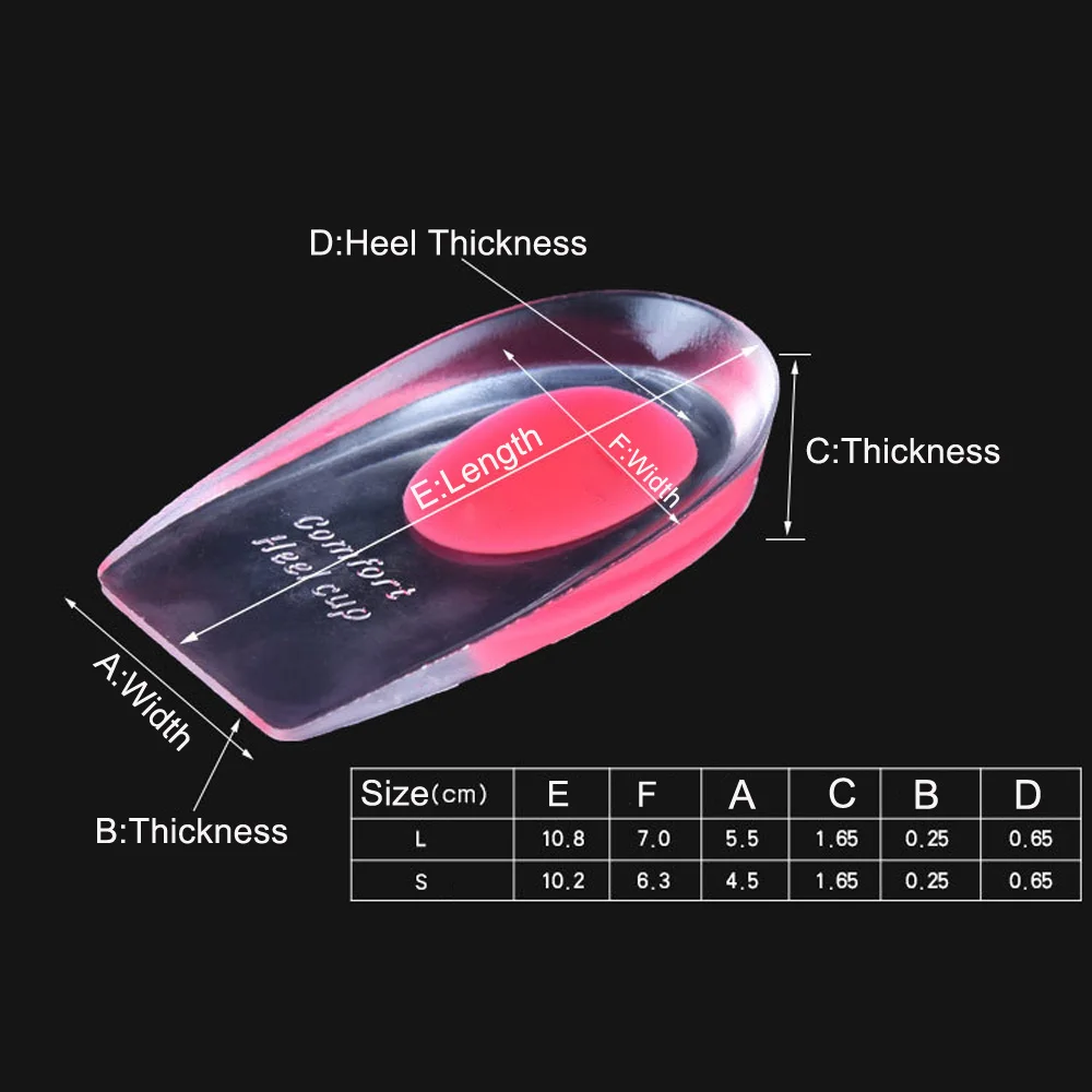 Силиконовые гелевые стельки для подушек на пятке, облегчающие боль в ногах, поддерживающие мягкие вставки, половинчатые стельки для обуви, ортопедические вставки для мужчин и женщин