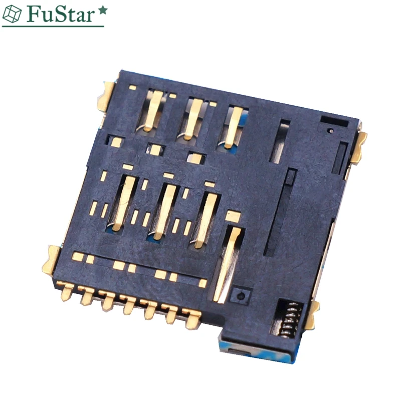 10 шт. 7 P разъем для MICRO sim карты 7Pin гнездо Micro SIM держатель 1 35 H саморегулирующийся с