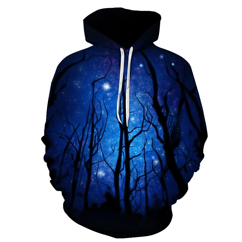

2018 Men/Women 3D Printed Hoodies Galaxy Forest Night Unisex Pullovers Sweatshirt Autumn Winter Jacket