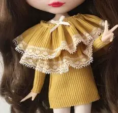 1 шт. Милая 1/6 Blyth Одежда для кукол Outifts для Barbies, Azone S, Obitsu 24 Куклы Аксессуары для одежды ручной работы - Цвет: 1pcs dress