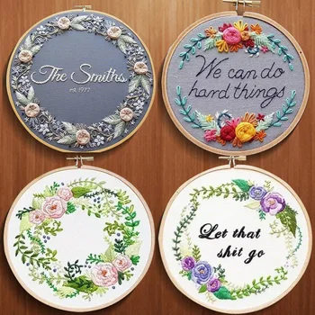 

3D Embroidery Junior hand creative embroidery Diy secret garden Shizixiusuxiusidai embroidery material package embroidery