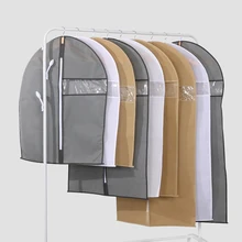 Пылезащитный чехол для костюма пылезащитный чехол для одежды платье одежда сумка Нетканая Ткань Висячие Пальто для хранения Куртка Защита