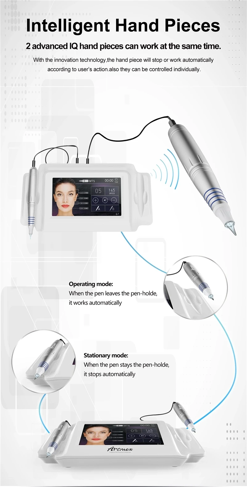 Цифровая Электрическая Вращающаяся ручка для бровей и губ Artmex V8 Перманентная тату машинка для макияжа MTS PMU system Makeup Machine