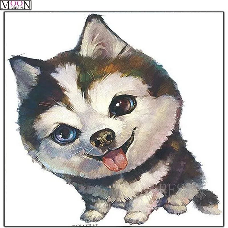

DIY 5D Diamond Painting Cross Stitch Big Head Cute Dogs Diamond Mosaic Square Full Drill Diamond Embroider Decoration Needlework